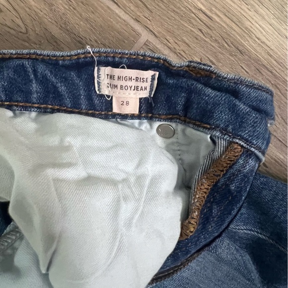 Madewell Jeans The High Rise Slim Boy Distressed Fray Hem Boyfriend Trend Casual - Picture 8 of 12